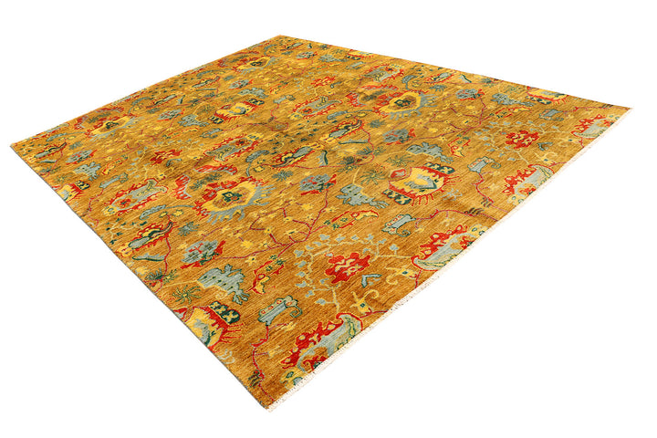 Goldenrod Ikat 7' 11 x 10' - No. 72716