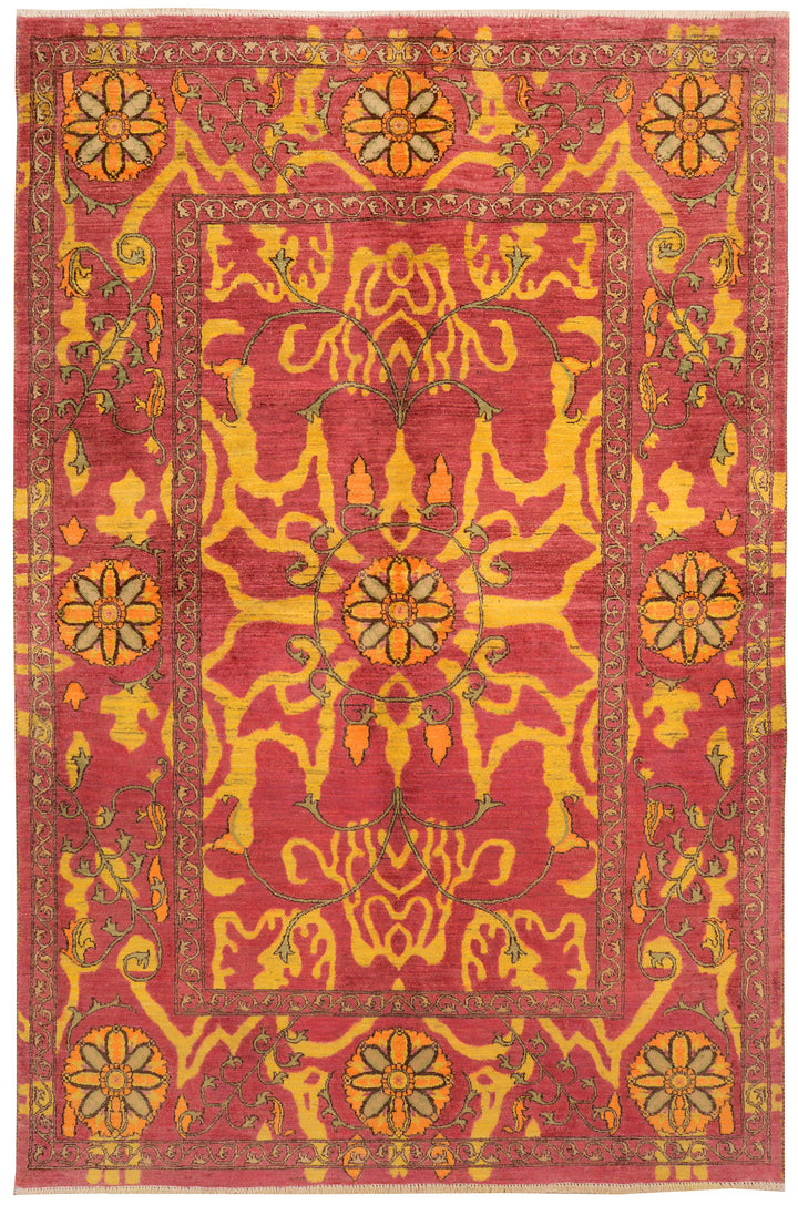 Light Coral Suzani 6'  1" x 9'  1" - No. QA26457