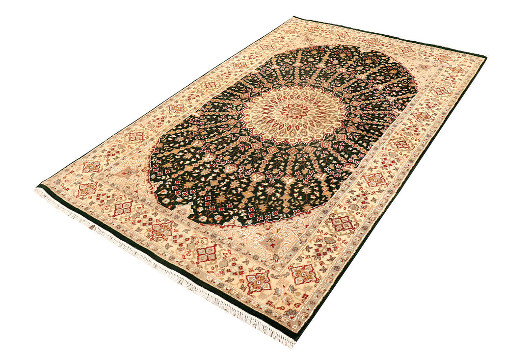 Dark Olive Green Gombud 4'  5" x 7'  1" - No. QA13256