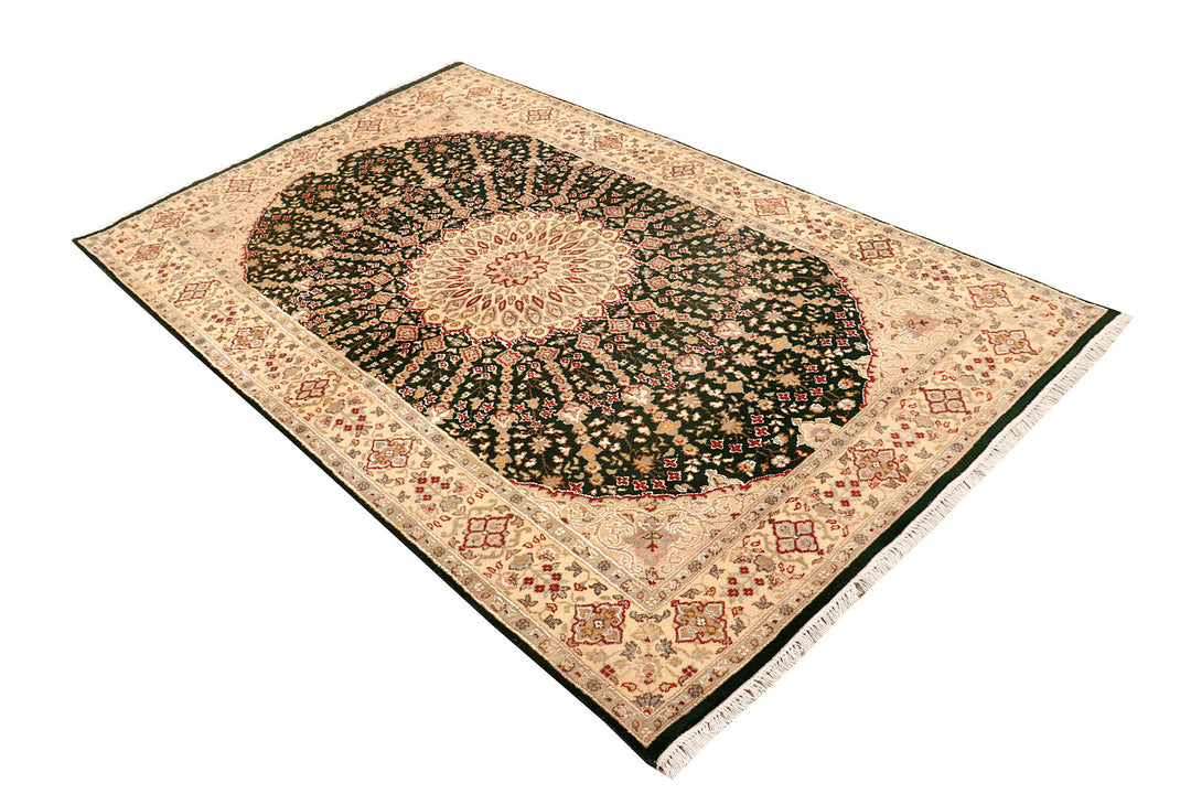 Dark Olive Green Gombud 4'  5" x 7'  1" - No. QA13256