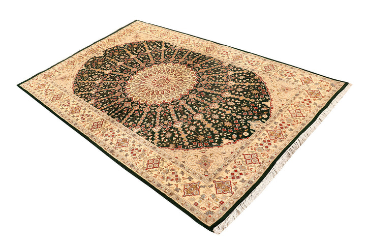 Dark Olive Green Gombud 4'  6" x 7'  1" - No. QA94782