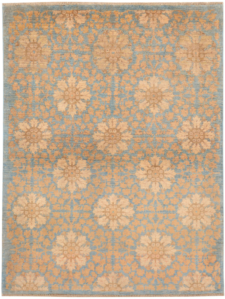 Light Slate Grey Ikat 4'  9" x 6'  3" - No. QA26025