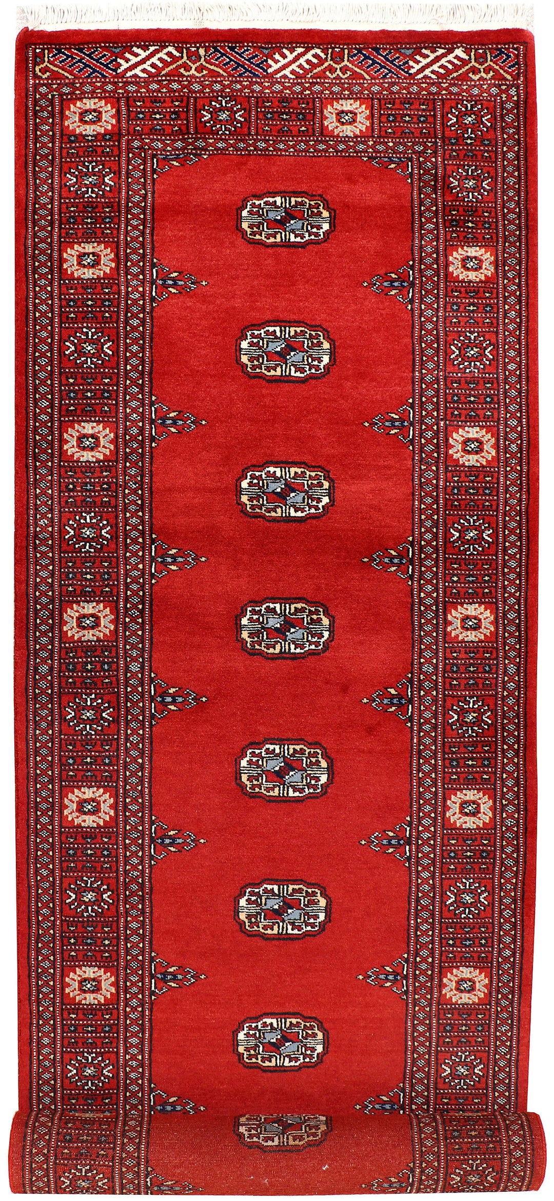 Pakistani Bokhara Rug 2' 7 x 10' 3 Hand-Knotted