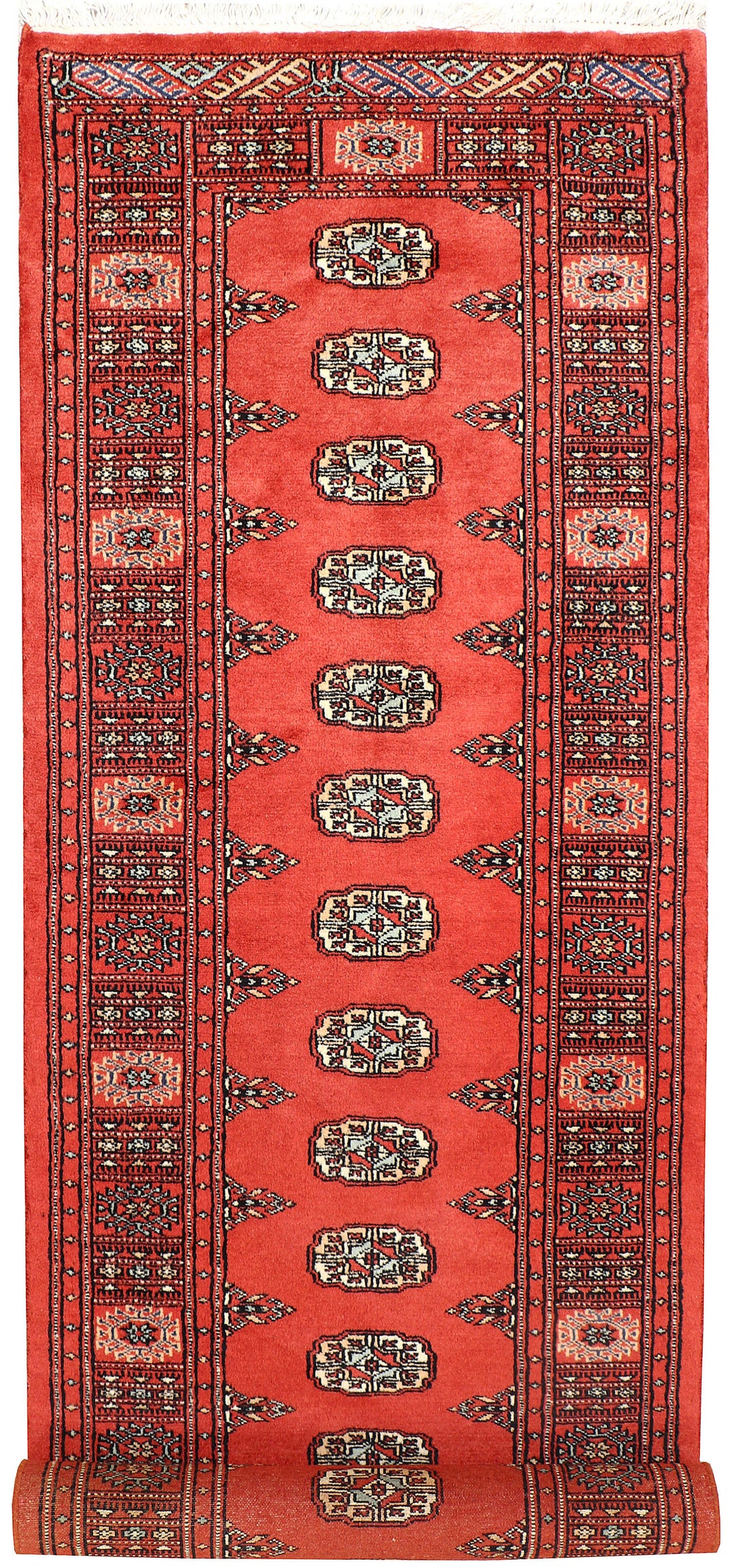 Pakistani Bokhara Rug 2' 7 x 9' 10 Hand-Knotted