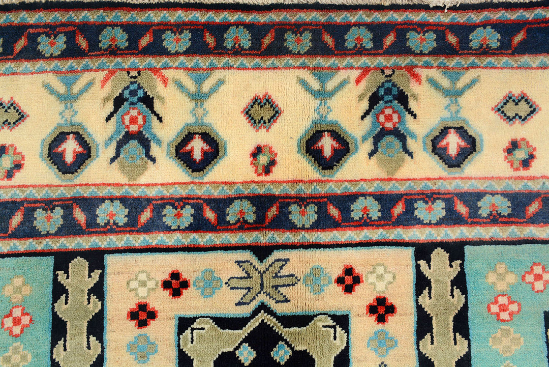 Multi Colored Kazak 6'  8" x 9'  9" - No. QA23374