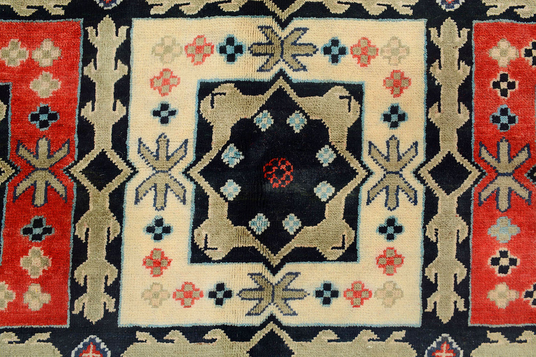 Multi Colored Kazak 6'  8" x 9'  9" - No. QA23374