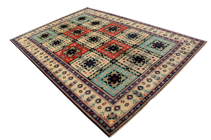 Multi Colored Kazak 6'  8" x 9'  9" - No. QA23374