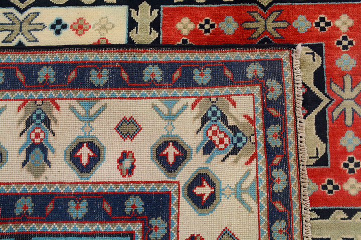 Multi Colored Kazak 6'  8" x 9'  9" - No. QA23374