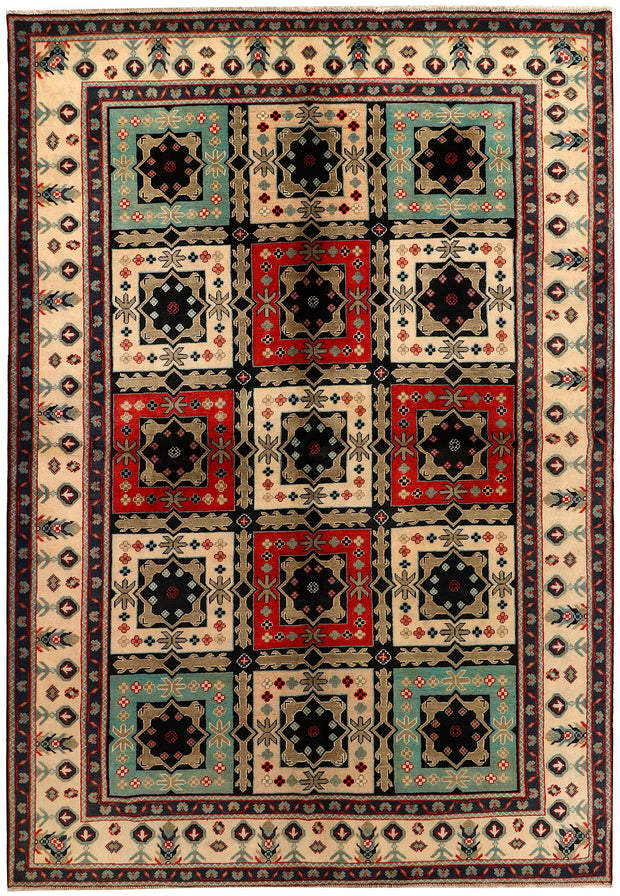 Multi Colored Kazak 6'  8" x 9'  9" - No. QA23374