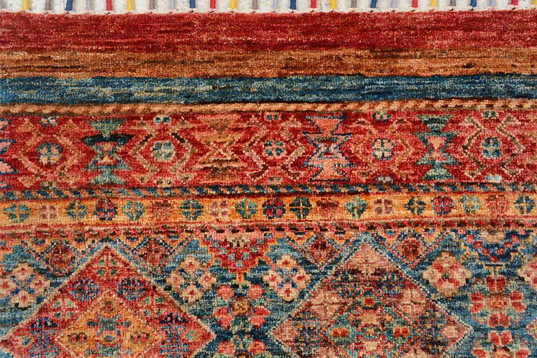 Multi Colored Kazak 2'  9" x 9'  7" - No. QA57161