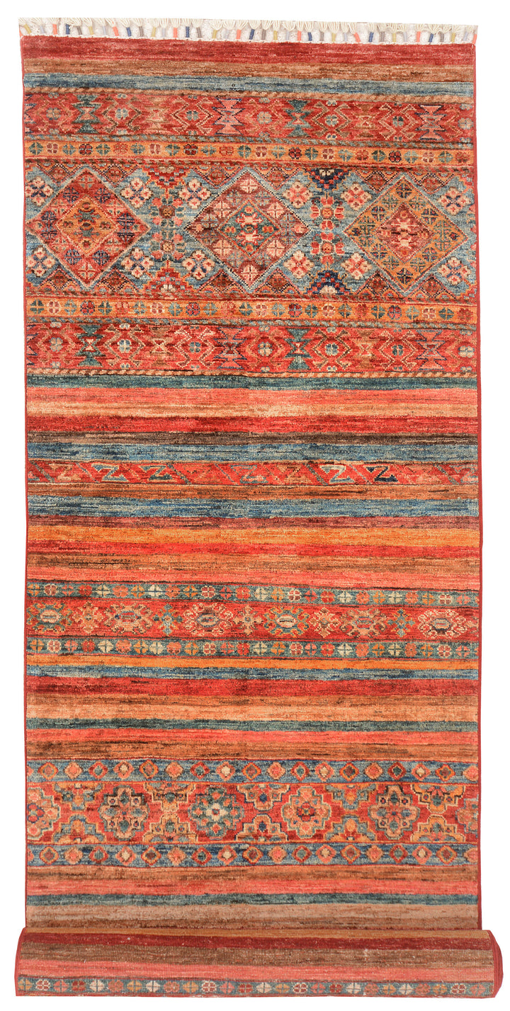 Multi Colored Kazak 2'  9" x 9'  7" - No. QA14400