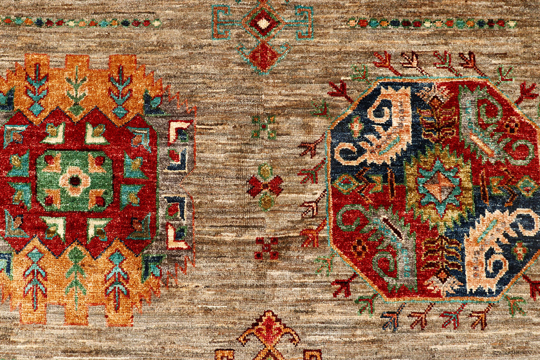 Tan Kazak 7'  10" x 9'  5" - No. QA64897