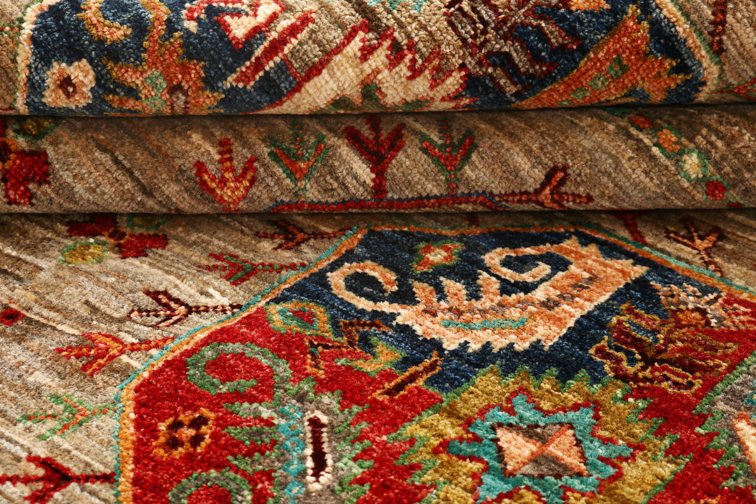 Tan Kazak 7'  10" x 9'  5" - No. QA64897