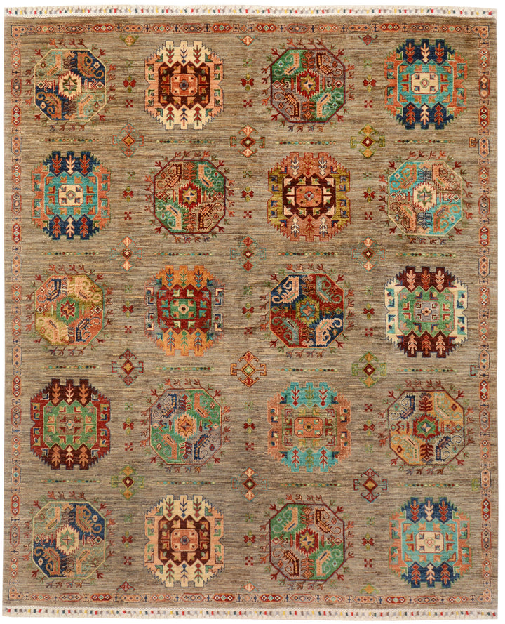 Tan Kazak 7'  10" x 9'  5" - No. QA64897