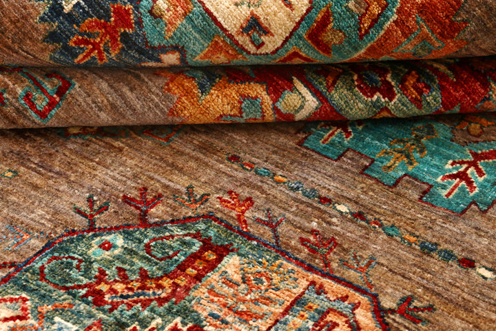 Multi Colored Kazak 9'  1" x 12' " - No. QA29827