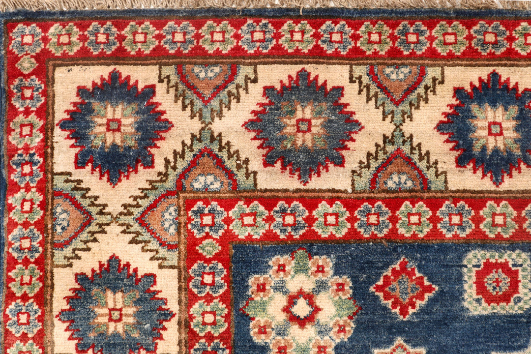 Midnight Blue Kazak 4'  10" x 6'  6" - No. QA13028