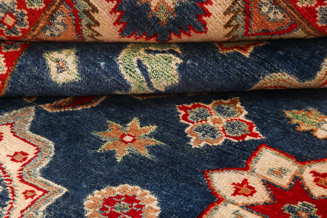 Midnight Blue Kazak 4'  10" x 6'  6" - No. QA13028