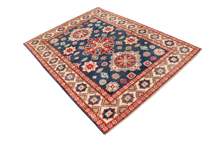 Midnight Blue Kazak 4'  10" x 6'  6" - No. QA13028