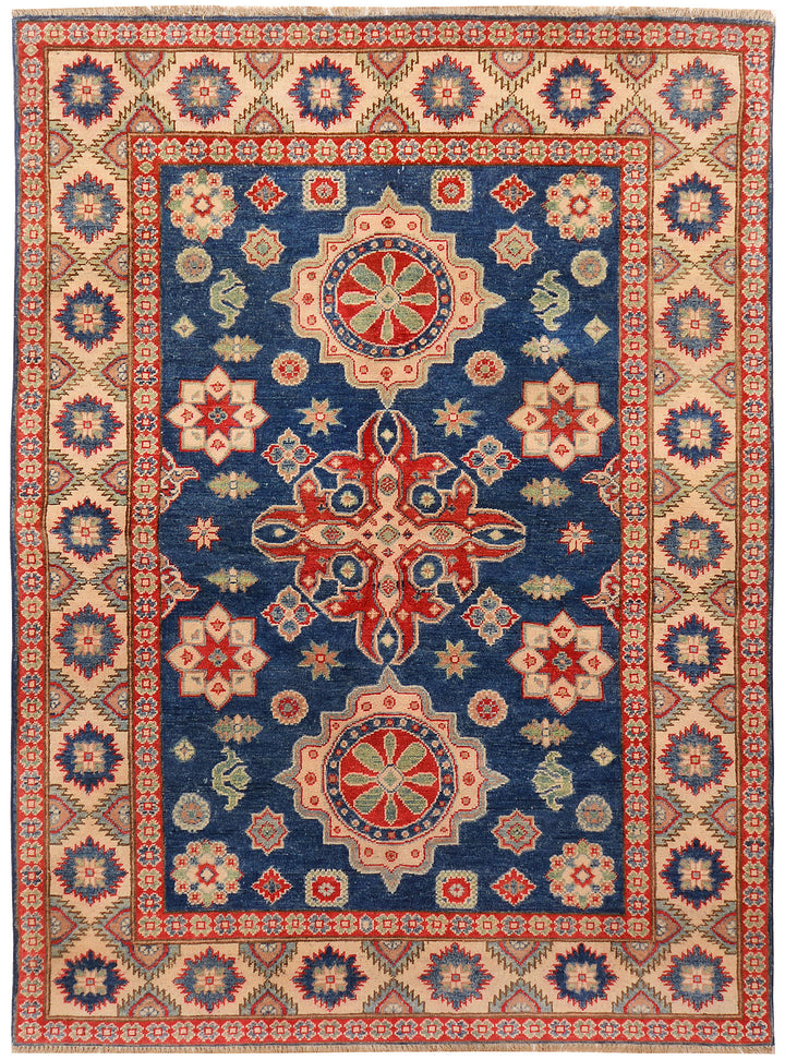 Midnight Blue Kazak 4'  10" x 6'  6" - No. QA13028