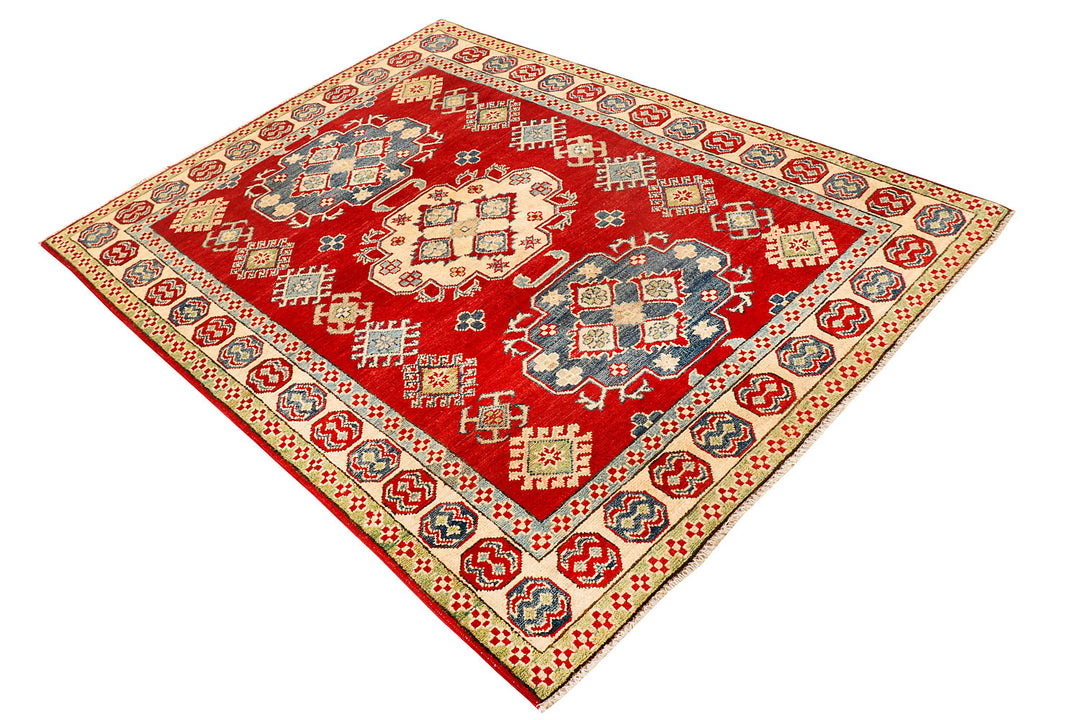 Firebrick Kazak 4'  10" x 6'  6" - No. QA68117