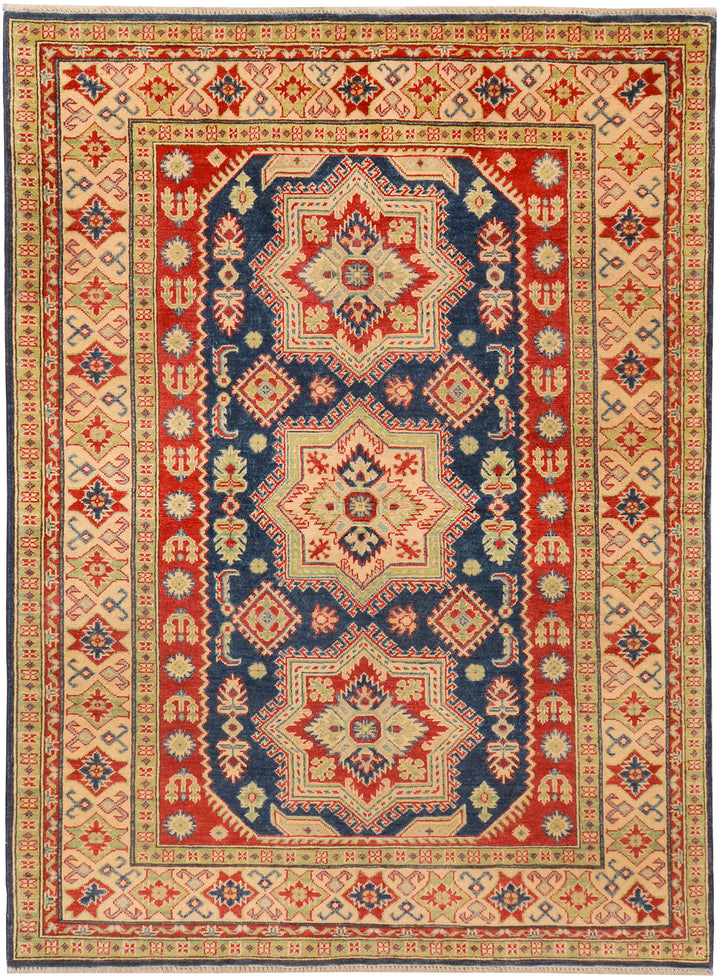 Midnight Blue Kazak 4'  11" x 6'  9" - No. QA43004