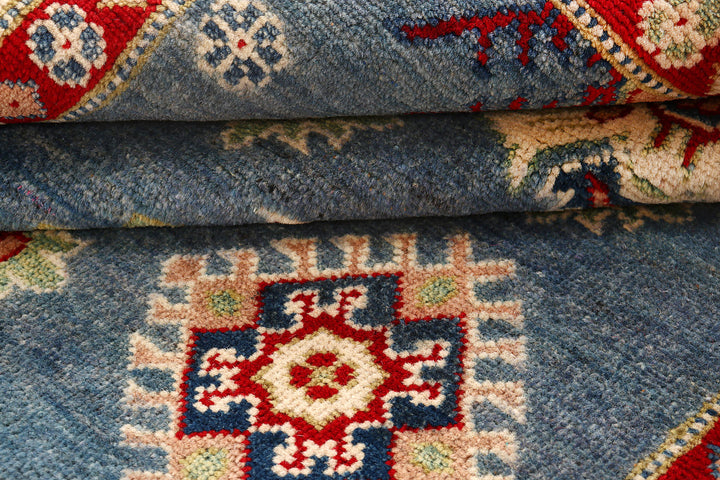 Steel Blue Kazak 4'  10" x 6'  11" - No. QA91160