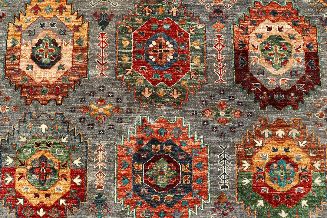 Multi Colored Kazak 8'  2" x 9'  9" - No. QA71212