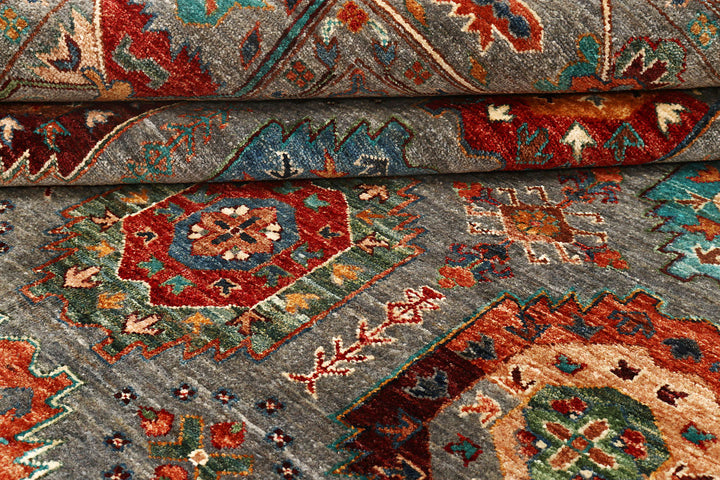 Multi Colored Kazak 8'  2" x 9'  9" - No. QA71212