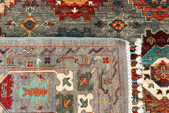 Multi Colored Kazak 8'  2" x 9'  9" - No. QA71212