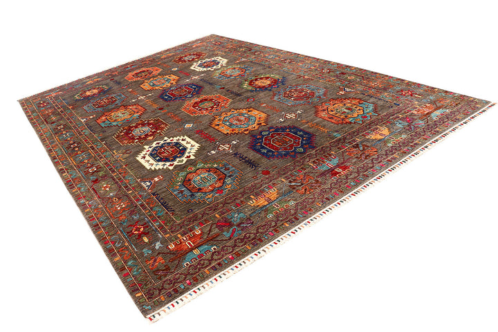 Multi Colored Kazak 8'  11" x 13' " - No. QA59325
