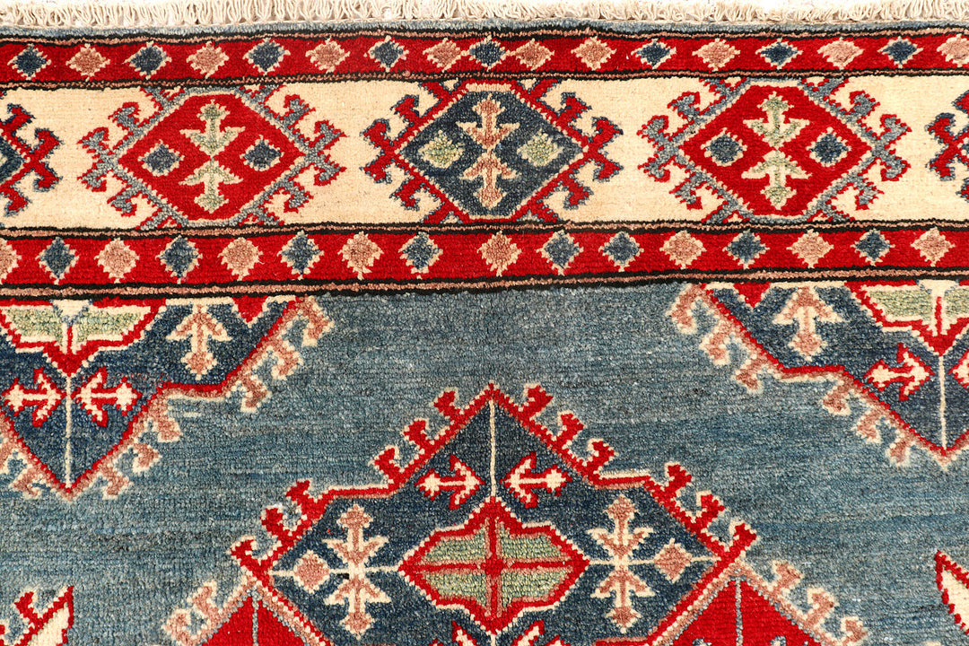 Cadet Blue Kazak 5'  11" x 7'  7" - No. QA19641