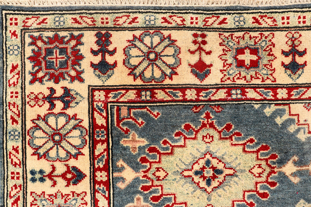 Light Slate Grey Kazak 4'  10" x 6'  2" - No. QA68239