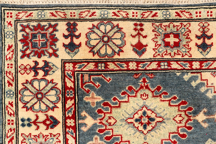 Light Slate Grey Kazak 4'  10" x 6'  2" - No. QA68239