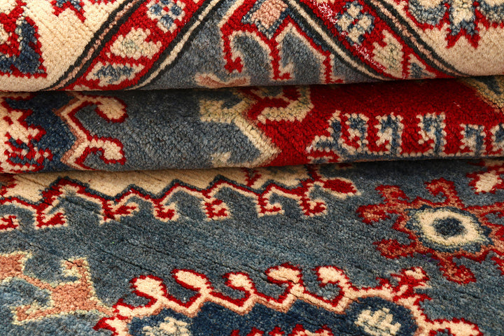 Light Slate Grey Kazak 4'  10" x 6'  2" - No. QA68239