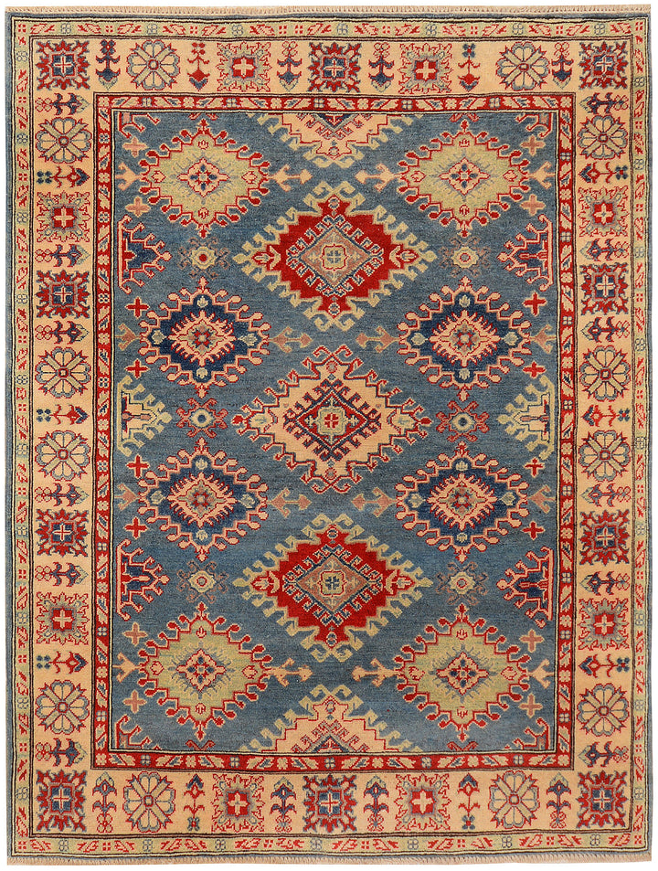 Light Slate Grey Kazak 4'  10" x 6'  2" - No. QA68239