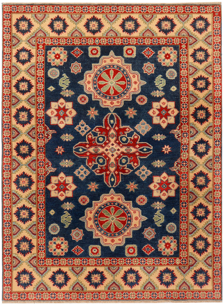 Midnight Blue Kazak 4'  10" x 6'  8" - No. QA26200