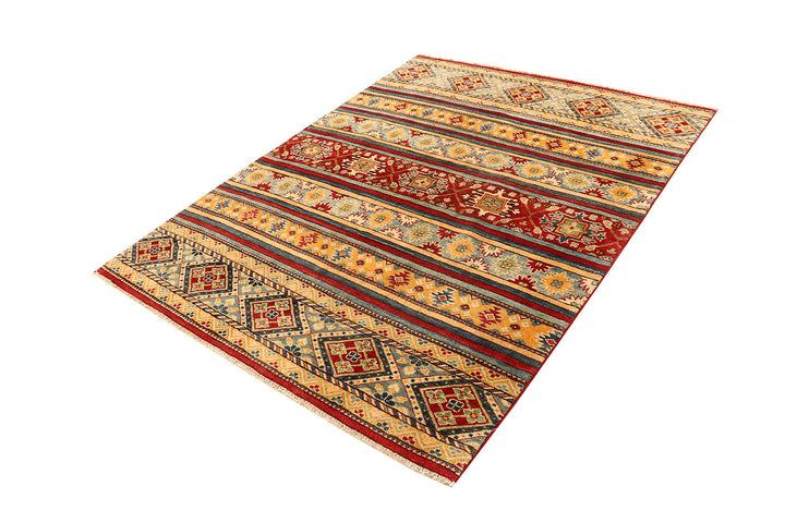 Multi Colored Kazak 5'  1" x 6'  9" - No. QA35842