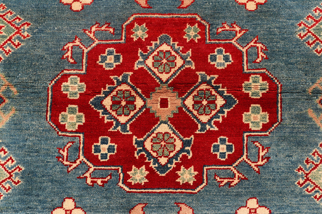 Light Slate Grey Kazak 4'  10" x 6'  2" - No. QA77333