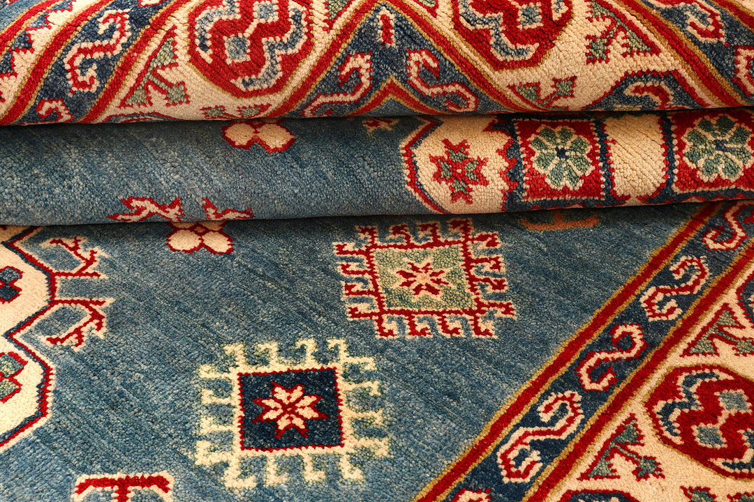 Light Slate Grey Kazak 4'  10" x 6'  2" - No. QA77333