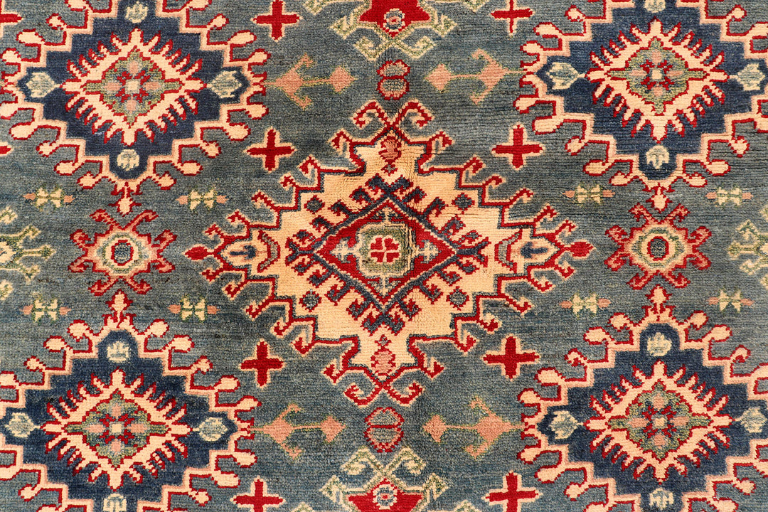 Light Slate Grey Kazak 5'  2" x 6'  8" - No. QA37513