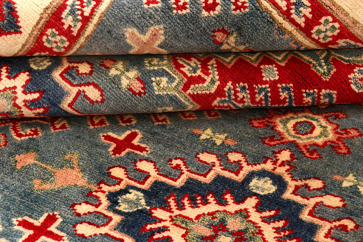 Light Slate Grey Kazak 5'  2" x 6'  8" - No. QA37513