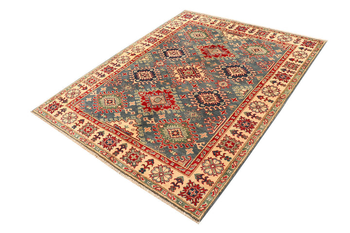 Light Slate Grey Kazak 5'  2" x 6'  8" - No. QA37513