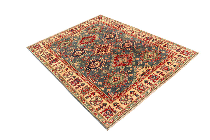 Light Slate Grey Kazak 5'  2" x 6'  8" - No. QA37513