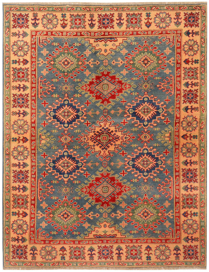 Light Slate Grey Kazak 5'  2" x 6'  8" - No. QA37513