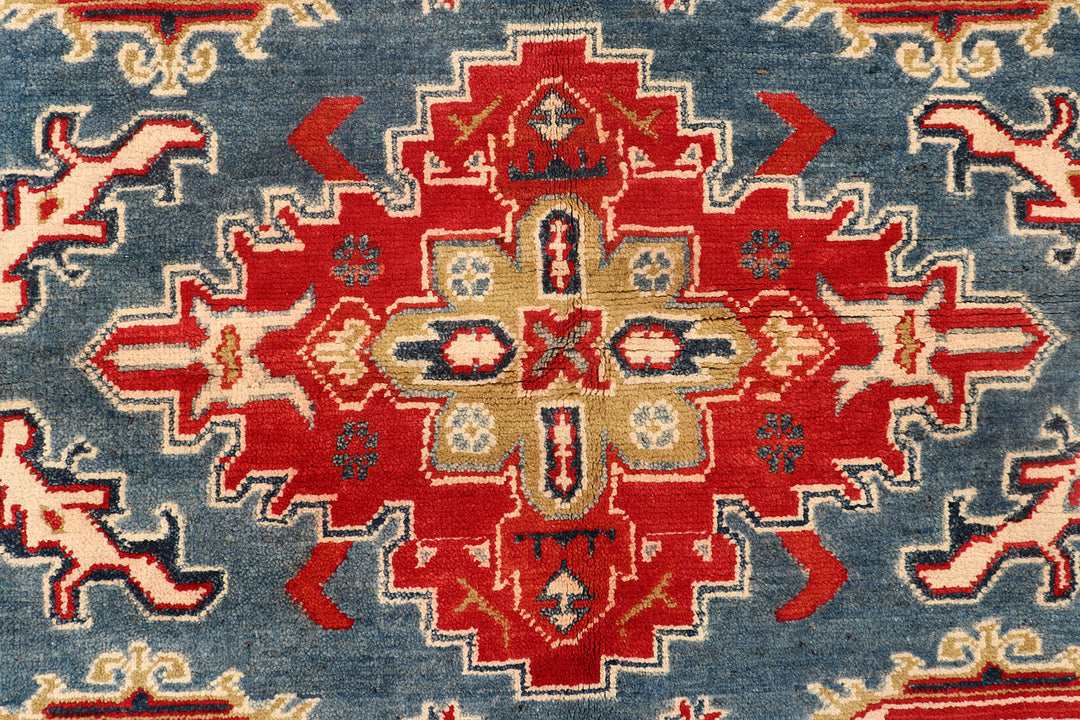 Steel Blue Kazak 5' x 6' 5 - No. 73260