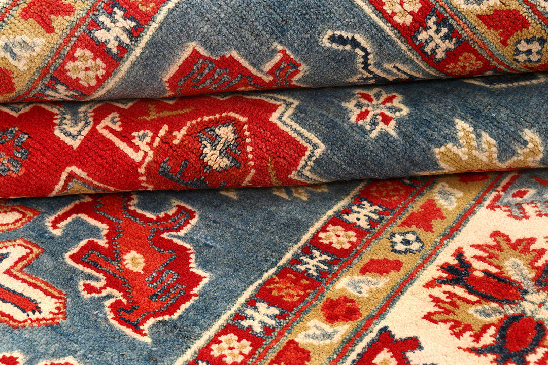 Steel Blue Kazak 5' x 6' 5 - No. 73260