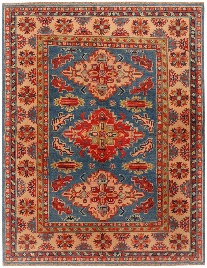 Steel Blue Kazak 5' x 6' 5 - No. 73260