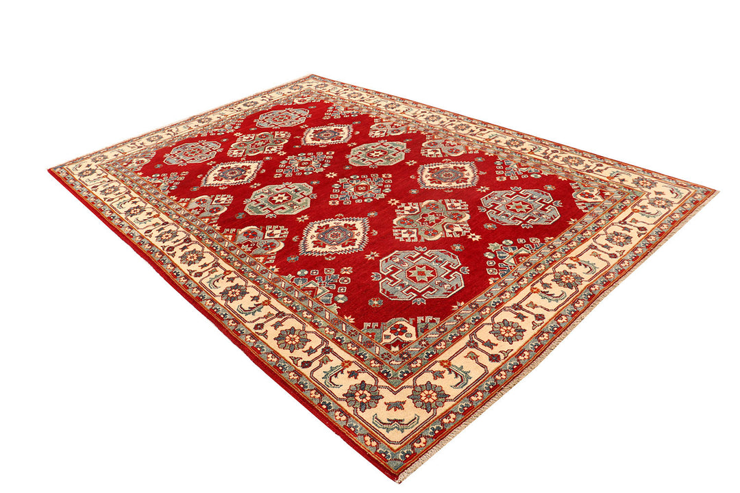 Firebrick Kazak 6'  9" x 9'  8" - No. QA26718