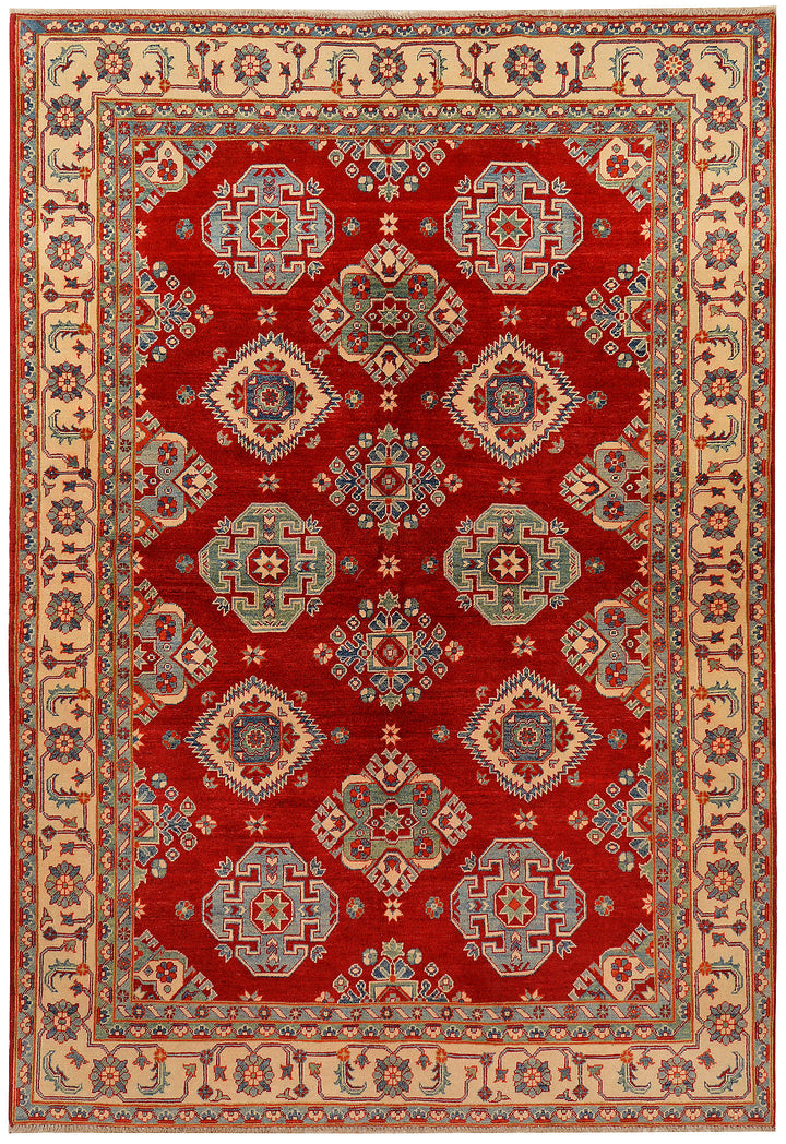 Firebrick Kazak 6'  9" x 9'  8" - No. QA26718