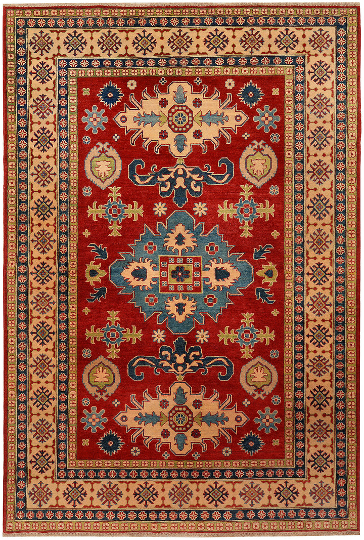 Firebrick Kazak 6' 7 x 9' 9 - No. 73263